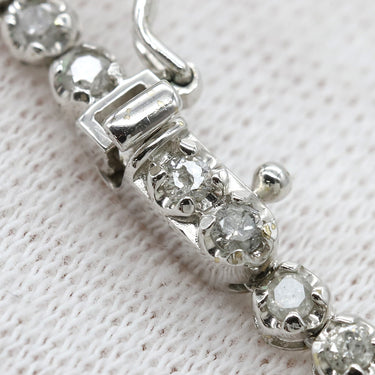 ノンブランド NON BRAND テニスネックレス ホワイトゴールド K18WG ダイヤモンド ネックレス