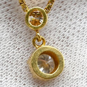 ノンブランド NON BRAND ダイヤペンダント イエローゴールド K18YG ダイヤモンド ネックレス 750 18K 2P 2粒 スイング ドロップ