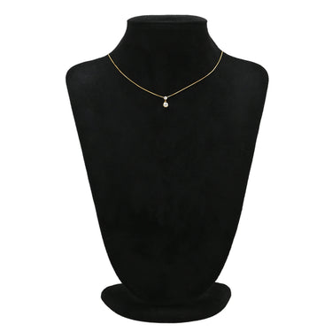 ノンブランド NON BRAND ダイヤペンダント イエローゴールド K18YG ダイヤモンド ネックレス 750 18K 2P 2粒 スイング ドロップ