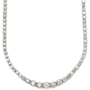 ノンブランド NON BRAND テニスネックレス ホワイトゴールド K18WG ダイヤモンド ネックレス K18WG 750