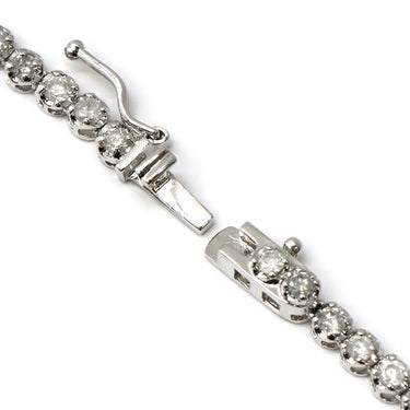 ノンブランド NON BRAND テニスネックレス ホワイトゴールド K18WG ダイヤモンド ネックレス K18WG 750