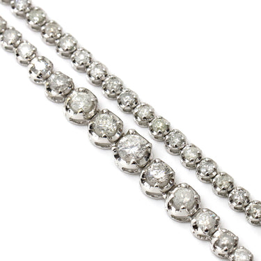 ノンブランド NON BRAND テニスネックレス ホワイトゴールド K18WG ダイヤモンド ネックレス K18WG 750