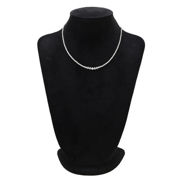 ノンブランド NON BRAND テニスネックレス ホワイトゴールド K18WG ダイヤモンド ネックレス K18WG 750