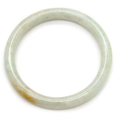 ノンブランド NON BRAND 翡翠 ブレスレット オレンジブラウン×グレー 天然石 バングル 天然 ひすい ジェダイト