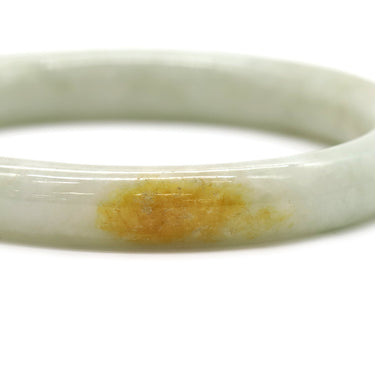 ノンブランド NON BRAND 翡翠 ブレスレット オレンジブラウン×グレー 天然石 バングル 天然 ひすい ジェダイト