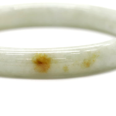 ノンブランド NON BRAND 翡翠 ブレスレット オレンジブラウン×グレー 天然石 バングル 天然 ひすい ジェダイト