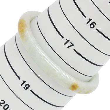 ノンブランド NON BRAND 翡翠 ブレスレット オレンジブラウン×グレー 天然石 バングル 天然 ひすい ジェダイト