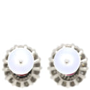 ノンブランド NON BRAND ルビー ダイヤピアス プラチナシルバー×レッド Pt900 ルビー ダイヤモンド ピアス 赤 plat900 オーバル