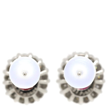 ノンブランド NON BRAND ルビー ダイヤピアス プラチナシルバー×レッド Pt900 ルビー ダイヤモンド ピアス 赤 plat900 オーバル