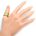 ブルガリ BVLGARI ビーゼロワン B-zero1 5バンドリング イエローゴールド K18YG #56(JP16) リング 指輪 750YG 18金 16号