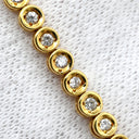 ノンブランド NON BRAND テニスブレスレット イエローゴールド K18YG ダイヤモンド ブレスレット ダイヤブレス