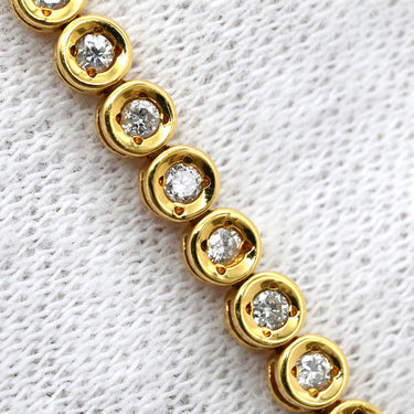 ノンブランド NON BRAND テニスブレスレット イエローゴールド K18YG ダイヤモンド ブレスレット ダイヤブレス