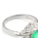 ノンブランド NON BRAND エメラルド ダイヤモンド リング プラチナシルバー Pt900 エメラルド ダイヤモンド リング 指輪 グリーン 緑 13.5号