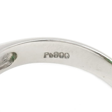 ノンブランド NON BRAND エメラルド ダイヤモンド リング プラチナシルバー Pt900 エメラルド ダイヤモンド リング 指輪 グリーン 緑 Pm 11号