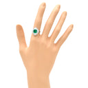 ノンブランド NON BRAND エメラルド ダイヤモンド リング プラチナシルバー Pt900 エメラルド ダイヤモンド リング 指輪 グリーン 緑 Pm 11号