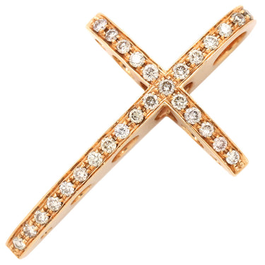 イーノス E-NO'S クロスモチーフ ダイヤモンド ピンクゴールド K18PG ダイヤモンド ペンダントトップ 十字架