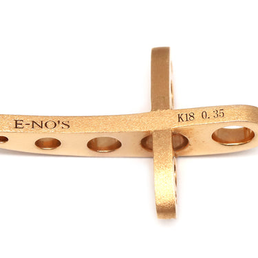 イーノス E-NO'S クロスモチーフ ダイヤモンド ピンクゴールド K18PG ダイヤモンド ペンダントトップ 十字架