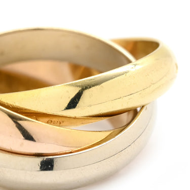 カルティエ Cartier トリニティ LM ホワイトゴールドXイエローゴールドXピンクゴールド K18WG K18YG K18PG #55(JP15) リング 指輪 3連 3カラー 15号