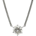 ノンブランド NON BRAND ダイヤペンダント プラチナシルバー Pt850 ダイヤモンド ネックレス 1P 1粒