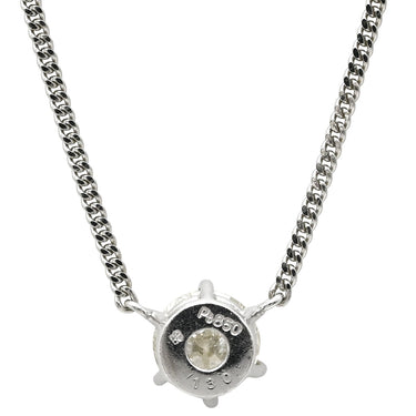 ノンブランド NON BRAND ダイヤペンダント プラチナシルバー Pt850 ダイヤモンド ネックレス 1P 1粒