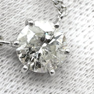 ノンブランド NON BRAND ダイヤペンダント プラチナシルバー Pt850 ダイヤモンド ネックレス 1P 1粒