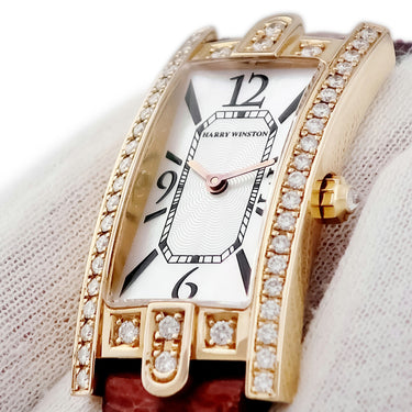 腕時計 ハリーウィンストン Harry Winston レディ アヴェニューC 330LQR AVCQHM19RR002 クオーツ レディース K18PG無垢 純正ダイヤ シェル