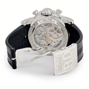 腕時計 ロジェデュブイ ROGER DUBUIS エクスカリバー クロノグラフ EX45 78 9 3.7AR 自動巻き メンズ シルバー スモールセコンド 限定