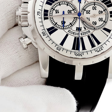 腕時計 ロジェデュブイ ROGER DUBUIS エクスカリバー クロノグラフ EX45 78 9 3.7AR 自動巻き メンズ シルバー スモールセコンド 限定