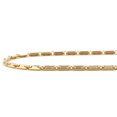 カルティエ Cartier PLAQUETTE フィガロ チェーン イエローゴールド K18YG ネックレス プレート 18金 750YG