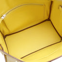 エルメス HERMES バーキン25 ミモザ オーストリッチ ハンドバッグ シルバー金具 黄色
