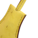 エルメス HERMES バーキン25 ミモザ オーストリッチ ハンドバッグ シルバー金具 黄色