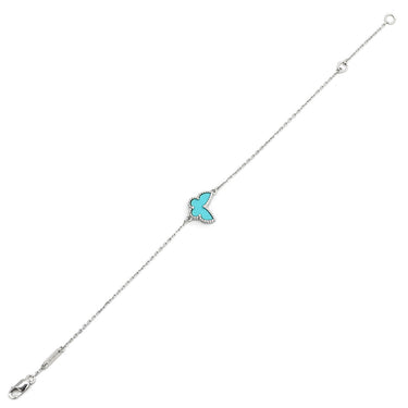 ヴァンクリーフアーペル Van Cleef & Arpels スウィート パピヨン ブレスレット VCARF80400 ホワイトゴールド×ブルー K18WG ターコイズ ブレスレット Au750 18K