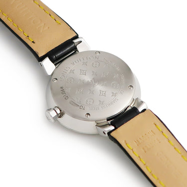 腕時計 ルイヴィトン LOUIS VUITTON タンブールスリム Q1J06 クオーツ レディース 純正ダイヤ シェル ミラー ラウンド