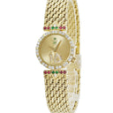 腕時計 ピアジェ PIAGET アスプレイ 4276P32S 手巻き レディース メーカーOH済 K18YG無垢 純正ダイヤ ルビー エメラルド ヴィンテージ