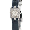 腕時計 ハリーウィンストン Harry Winston シグネチャー 120LQ18W クオーツ レディース K18WG無垢 純正ダイヤ アイボリー スクエア