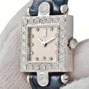 腕時計 ハリーウィンストン Harry Winston シグネチャー 120LQ18W クオーツ レディース K18WG無垢 純正ダイヤ アイボリー スクエア