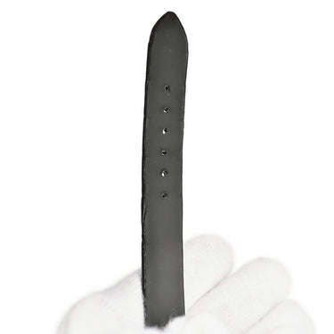 腕時計 ハリーウィンストン Harry Winston シグネチャー 120LQ18W クオーツ レディース K18WG無垢 純正ダイヤ アイボリー スクエア