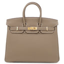エルメス HERMES バーキン25 エトゥープ トゴ ハンドバッグ ゴールド金具 グレージュ