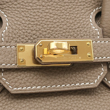 エルメス HERMES バーキン25 エトゥープ トゴ ハンドバッグ ゴールド金具 グレージュ