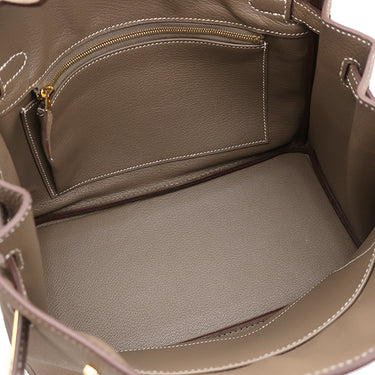 エルメス HERMES バーキン25 エトゥープ トゴ ハンドバッグ ゴールド金具 グレージュ
