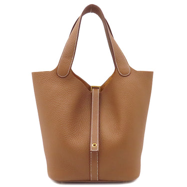 エルメス HERMES ピコタンロックMM ゴールド トリヨンクレマンス ハンドバッグ ゴールド金具 新品 未使用 茶