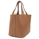 エルメス HERMES ピコタンロックMM ゴールド トリヨンクレマンス ハンドバッグ ゴールド金具 新品 未使用 茶