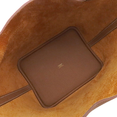 エルメス HERMES ピコタンロックMM ゴールド トリヨンクレマンス ハンドバッグ ゴールド金具 新品 未使用 茶