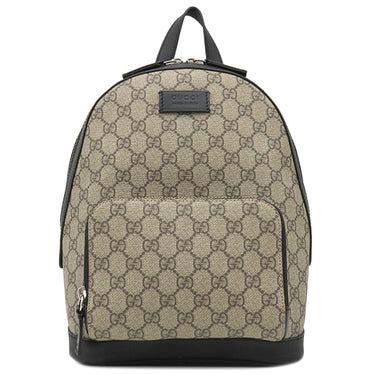 グッチ GUCCI スモール バックパック 429020 ベージュ×ブラック GGスプリームキャンバス レザー リュック・デイパック ブラック金具