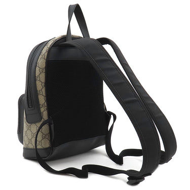グッチ GUCCI スモール バックパック 429020 ベージュ×ブラック GGスプリームキャンバス レザー リュック・デイパック ブラック金具
