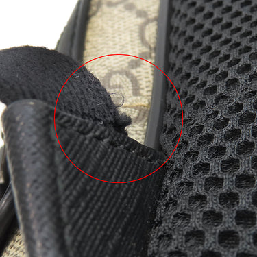 グッチ GUCCI スモール バックパック 429020 ベージュ×ブラック GGスプリームキャンバス レザー リュック・デイパック ブラック金具