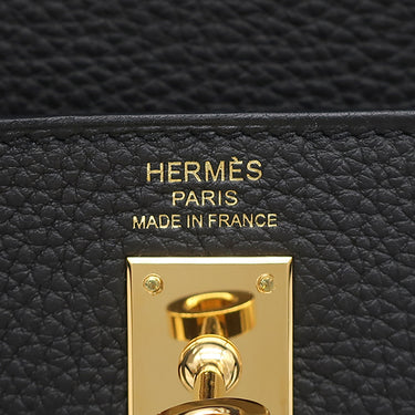 エルメス HERMES ケリー25 内縫い ブラック トゴ 2WAYバッグ ゴールド金具 黒 ショルダー