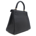 エルメス HERMES ケリー25 内縫い ブラック トゴ 2WAYバッグ ゴールド金具 黒 ショルダー