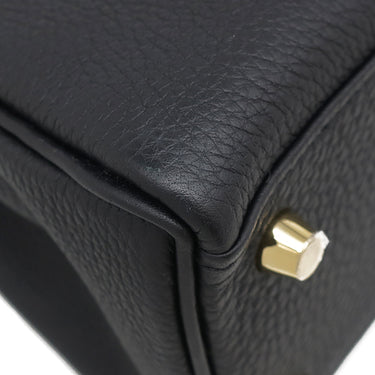 エルメス HERMES ケリー25 内縫い ブラック トゴ 2WAYバッグ ゴールド金具 黒 ショルダー