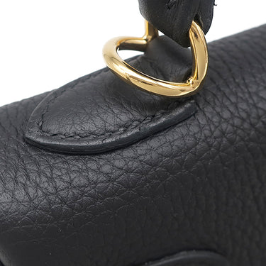 エルメス HERMES ケリー25 内縫い ブラック トゴ 2WAYバッグ ゴールド金具 黒 ショルダー